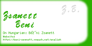 zsanett beni business card